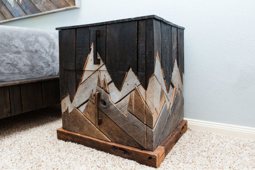 sosuperawesome:Reclaimed Wood Furniture by Daniel McQuade on EtsySee our ‘furniture’ tag