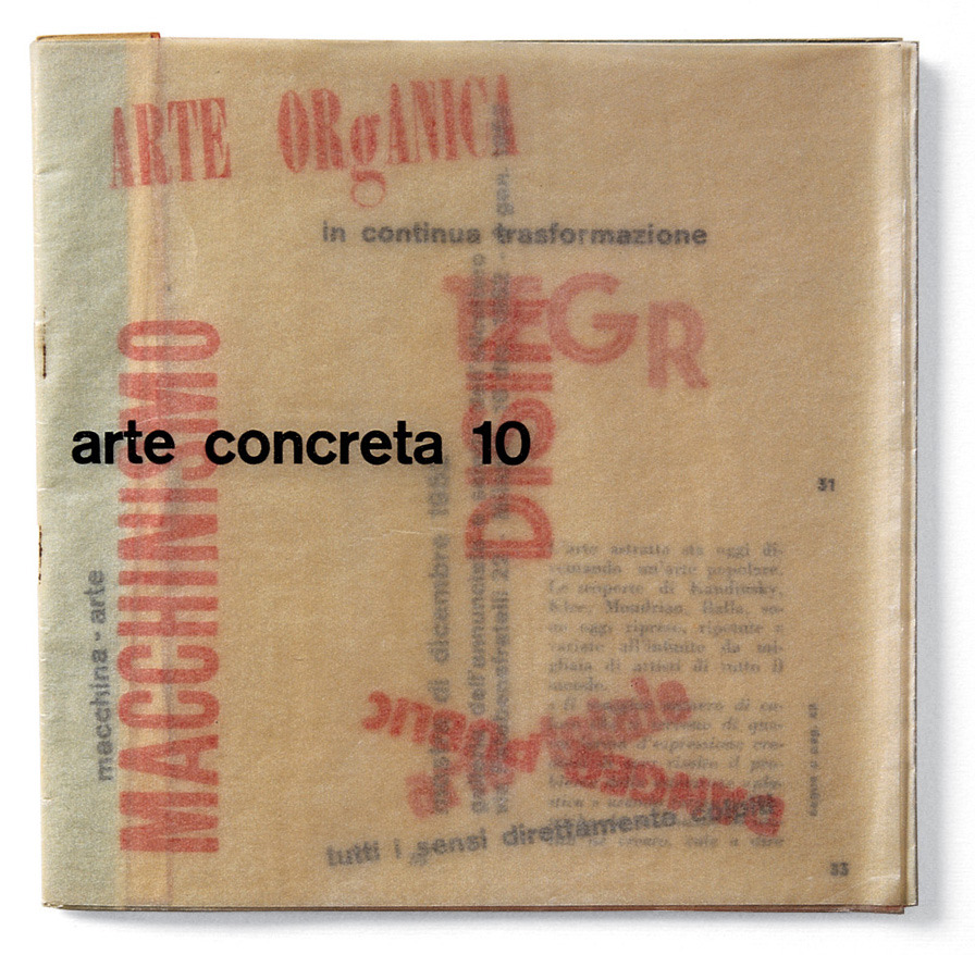 garadinervi:  Bruno Munari, Cover for «arte concreta», No. 10,   M.A.C. – Movimento