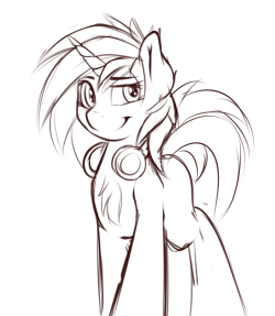 I should be working on stuff instead of doodling but aaaahAnd I haven’t drawn Vinyl in forever.