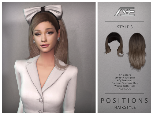 NEW HAIRSTYLES FOR SIMS 4, Inspired by Ariana Grande Positions!!!Hairstyles: Positions (Style 1