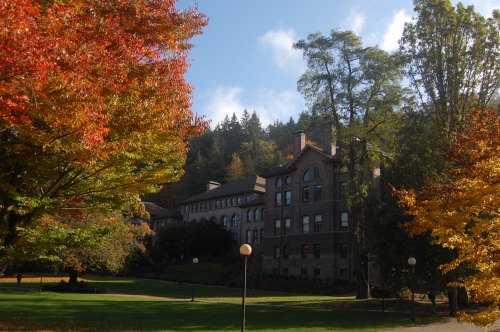 Western Washington University: Old Main at 9:47 am and at 11:13 am.