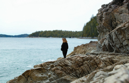 Contemplating upon the rocks