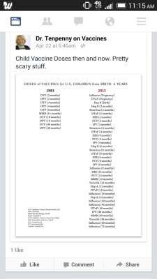 rdlenix:  Whhhaaaatttt??? Medicine has improved since 1983 and we’ve developed more vaccines in response to diseases we’ve studied further????? Witchcraft! Doctors are poisoning us!!!!!!!!! We should live in 1983 FOREVER. 