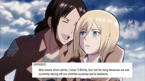 fujoshi-fish:  cecilplmer: SNK + text posts, part 2 (part 1)   Hahahahahhahahahah