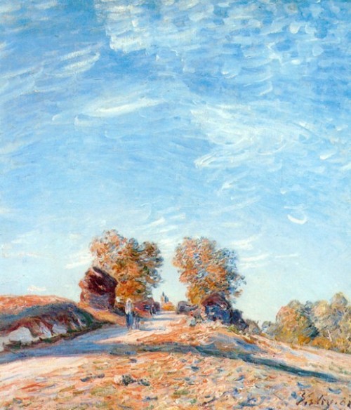 Hill Path in Sunlight, 1891, Alfred SisleyMedium: oil,canvas