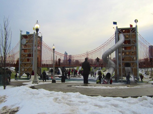 Adorable sea-themed playground in the new Maggie Daley Park.