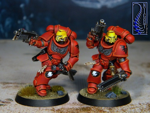  The Blood Angels Assault Intercessor squad. 