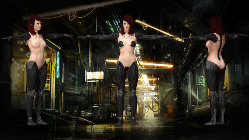 Porn Pics imvittorio:  Deus Ex: Female nude model with