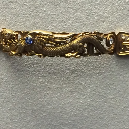 jewelrynerd: Corsage piece of gold, sapphire and diamonds. Attributed to Tiffany And Co. New York, 1