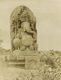 hinducosmos:  Hoysala Ganesha Statue Title: Views of Mysore, Negatives made Dec.1854; Printed 1855 Photographer: Linnaeus Tripe (1822-1902)  (via Sotheby’s) 