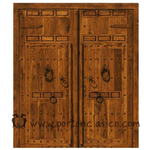 puertasyventanasdemadera:Fantásticos portones de madera de estilo rústico en roble macizo, excelente