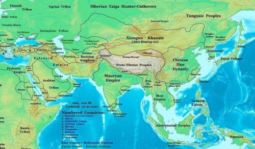 mapsontheweb: Asian Empires in 200 B.C.