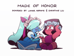 illiustrate:  💙 MADE OF HONOR ❤️  Boarded by Lamar Abrams &amp; Christine Liu  Tonight, 7:30pm ET on CN!