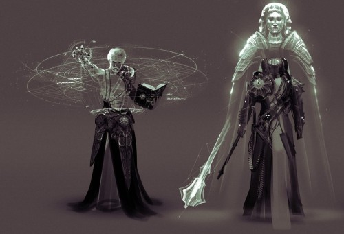 wearepaladin:Kinetic Paladins by Simon DubucIt’s the order of cyberpunk, high technology wielding pa