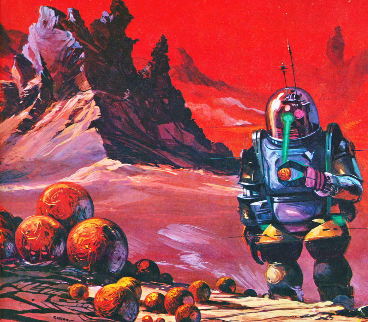 retroscifiart:From Space Wars Fact and Fiction, 1980. The illustration is signed