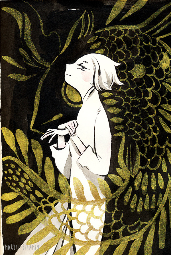 maruti-bitamin:  things in the deep ink+watercolour twitter | instagram | store 
