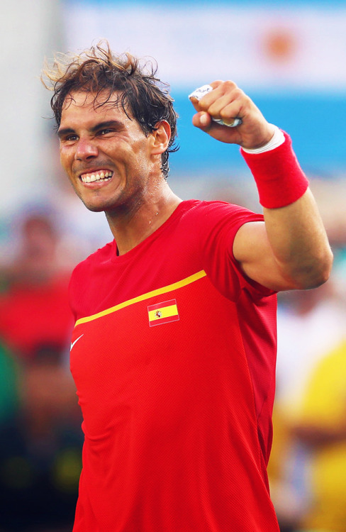 keepcalmandvamos:Rio 2016 Olympics : R2 - Rafael Nadal def. Andreas Seppi 6-3 6-3