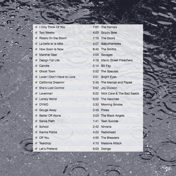 l0uderthanb0mbs:  AUTUMN // a playlist for when the skies are as grey as your mood