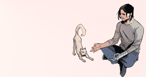 cyclopse:  Bucky and his cat Alpine and