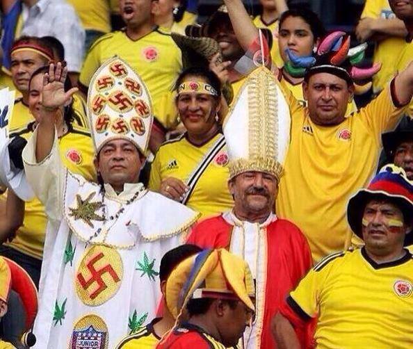 Identity crisis (a Colombian weed-nazi pope soccer fan?!)