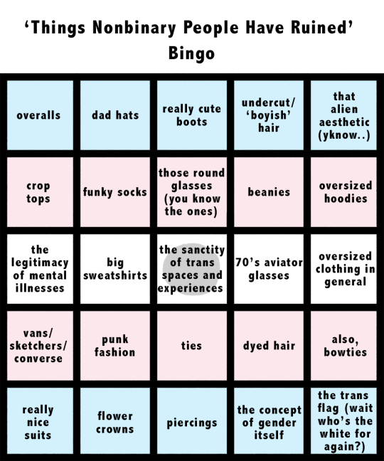 things nonbinary people have ruined
