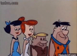 pleatedjeans:  The Flintstones visit the