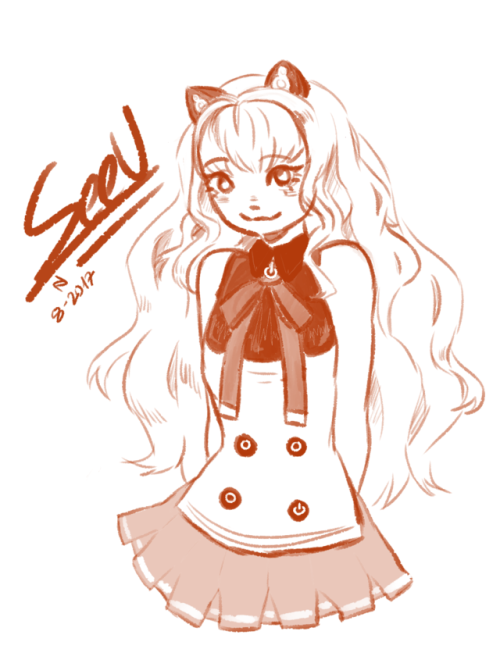 First drawing with a new tablet!! &gt;uIt was a gift for my little sister, she loves SeeU.