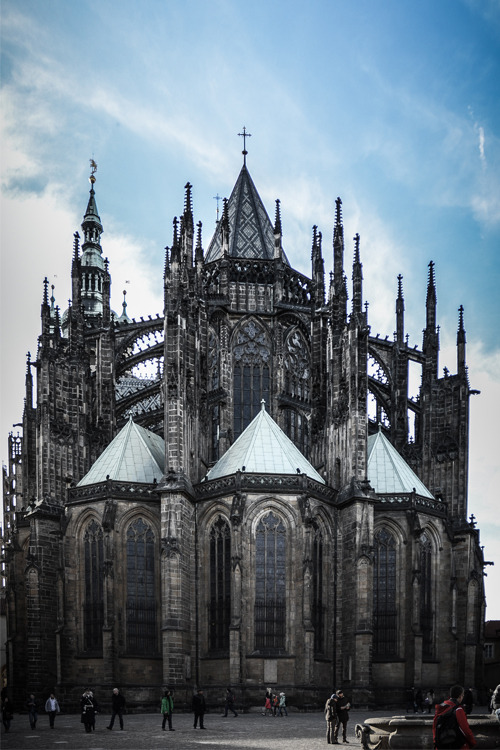 cjwho:  St. Vitus Cathedral, Prague by Christoph Sevcnikar [artist on tumblr] St.