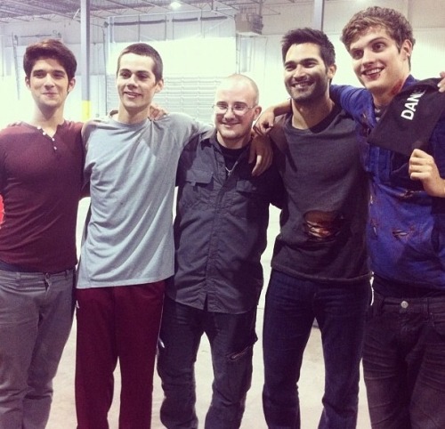 theintelligentprincess: Tyler Posey, Dylan O’Brien, Tyler Hoechlin and Daniel Sharman behind t