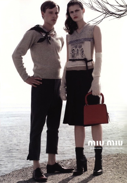 Miu Miu Fall/Winter 2003 campaign photographed by Mario Testino.