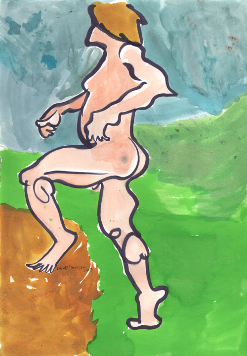  Model: Ed BarronInk and watercolor on paper, A3 size (11.69" × 16.54") 