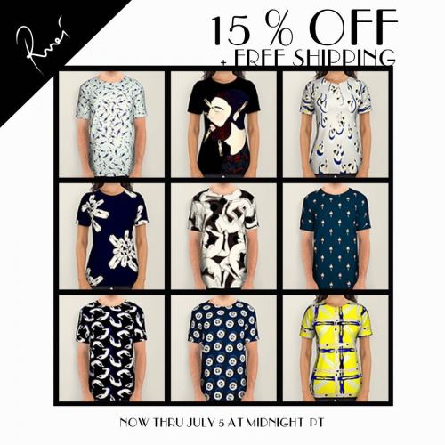 Get 15% OFF + Free shipping all #apparel featuring my #Designs on #Society6 - ruei.fr/1792 #c