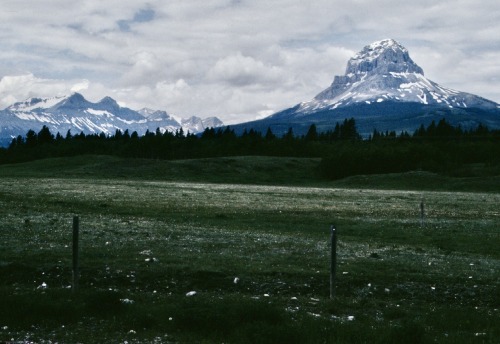 Southern Canadian Rockies, Near Alberta/BC Boundary from Crowsnest Pass Highway, 1975. Not certain w