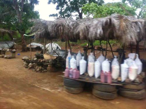 Gari and Palm Oil Roadside Market, Oka Akoko, Ondo State, Nigeria. #JujuFilmsGari and Palm Oil Roads