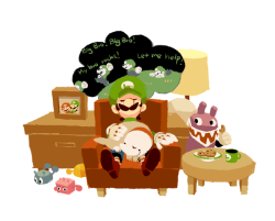 luce-do-the-doodles:  Farewell Year Of Luigi (this time is true.)さよならルイージの年　今回は本当にさよなら After the short celebration about the year of Luigi continues after Fab. 14, Mr. Miyamoto suddenly announce that the year