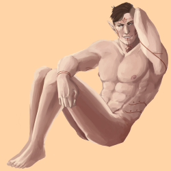 otherwolves:  I drew him like one of my french girls \o/Credit for the lines goes to @aischeu.