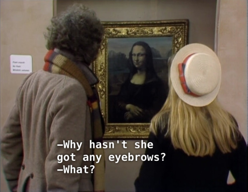 greencarnations:thatsthelionking:So I’ve been watching through Classic Who. The Doctor in the Louvre