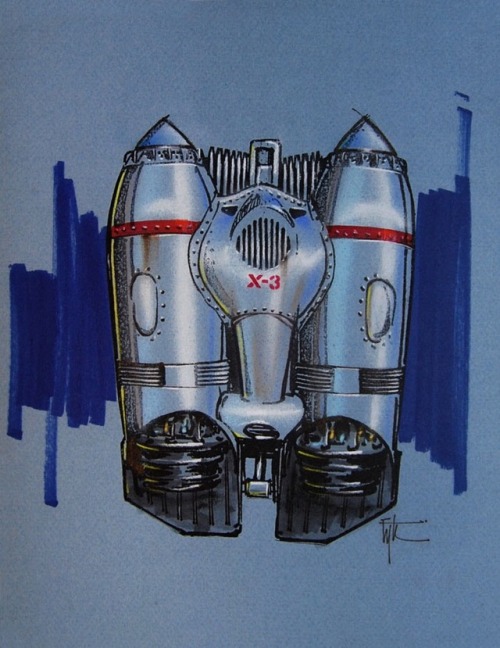 talesfromweirdland:Concept art by Edward Eyth for THE ROCKETEER (1991).