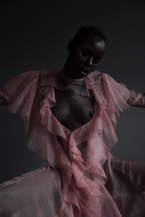 shadesofblackness:Ajak Deng for FlauntPhotographer: Nick Hudson  Stylist: Jimi Urquiaga 