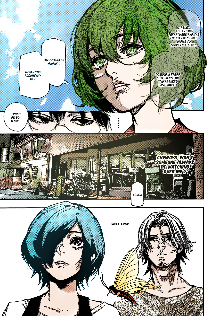 Tokyo Ghoul:Re Chapter 63 Coloured pages. a bit unmotivated and busy to do the entire