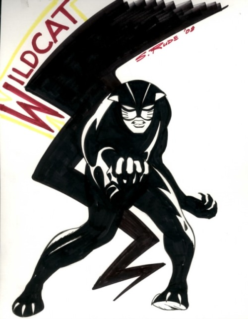 chernobog13:  Wildcat by Steve Rude.  I love how he drew the character like Alex Toth did.Toth’s notorious proposal from 40+ years ago for a Wildcat series.  It’s quite obvious the man loved the character, but was perhaps not the most tactful when