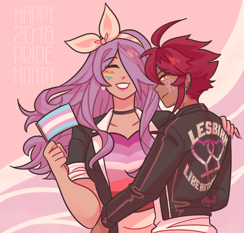 riyui: kickin off pride month with my fave fe fates lesbians!!!!! happy pride month every1 &gt;:-)