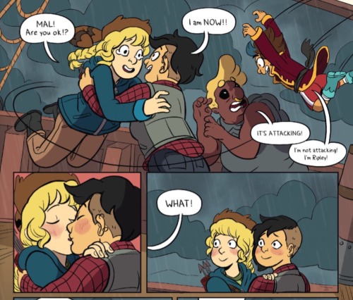 disheveledhermit:mysterykid43:Holy Mae Jemison!The kiss is adorable but Ripley’s dad joke is my favo