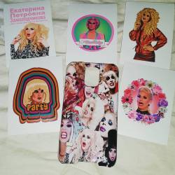 My #redbubble haul.  😍😍💞💞 #redbubble #redbubblestickers #redbubblephonecase #katya #katyazamolodchikova #katyazamo #teamkatya #teamkatyazamolodchikova #rupaulsdragrace #allstars2 #mother #imgagging