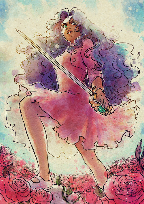  Older Anthy (Utena) piece I did for a zine from 2018 (?)Available as a print at my shop too! Links 