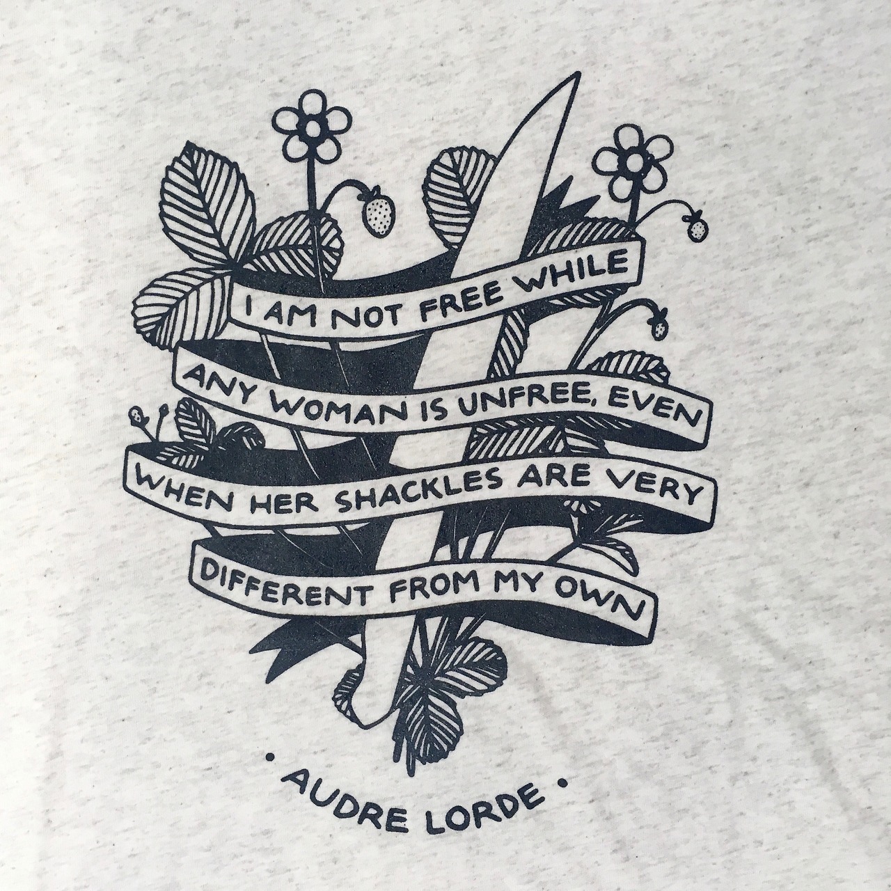 littlealienproducts: audre lorde quote tee by purgatory ltd. // $15  50% of profits
