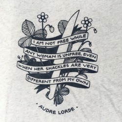 Littlealienproducts: Audre Lorde Quote Tee By Purgatory Ltd. // $15  50% Of Profits