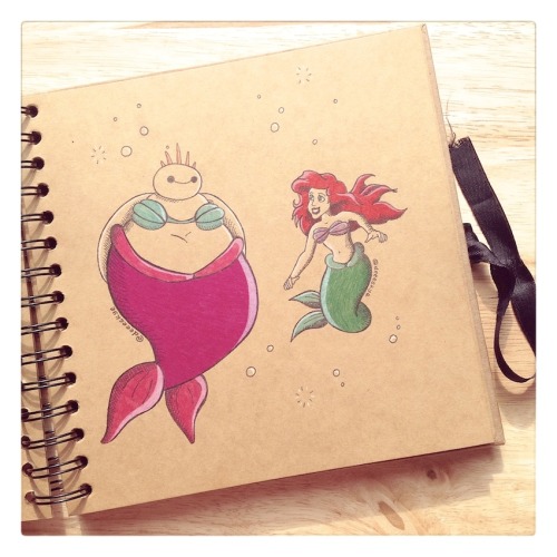 thepsychoemoreport:thenewdisneyprincess:Some adorable art from DeeeSkye on Deviant Art of Baymax