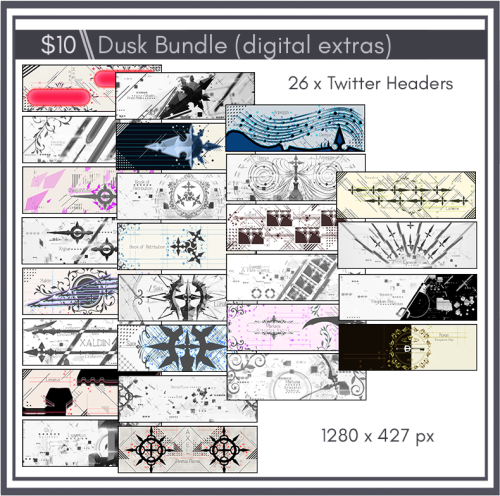 ❦ DUSK BUNDLE ❦ (digital extras only) disorganizine.bigcartel.com❦ 14 x Icon-sized Emotes❦ 26