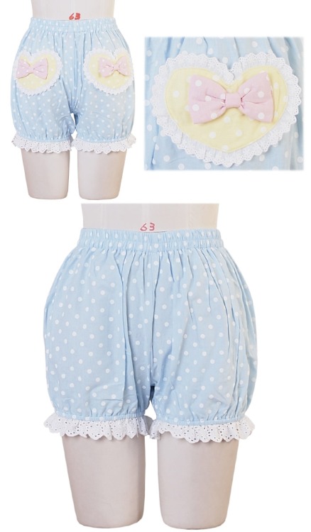 Polka Dot Heart Patch Bloomers: Pan086http://bodyline.jp/en/pan086.html